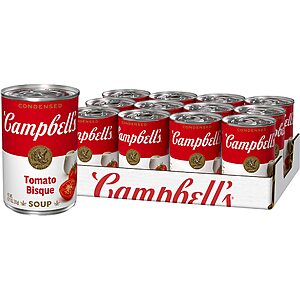 12-Pack 10.75-Oz Campbell's Condensed Tomato Bisque $  8.55 w/ S&S + Free Shipping w/ Prime or on orders over $  35