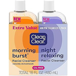 2-Pack 8-Oz Clean & Clear Day and Night Face Cleanser $6.98 w/ S&S + Free Shipping w/ Prime or on $25+