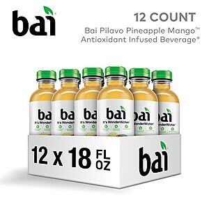 12-Pack 18-Oz Bai Antioxidant Infused Wonder Water (Pilavo Pineapple Mango) $  11.40 w/ S&S + Free Shipping w/ Prime or on orders over $  35