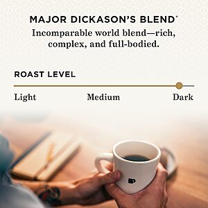 6-Pack 10-Oz Peet's Coffee Dark Roast Ground (Major Dickason's Blend) $  30.14 ($  5.02 ea) + Free Shipping w/ Prime or on orders over $  35