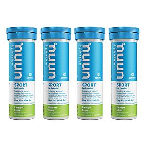 4-Pack 40-Servings Nuun Sport Electrolyte Tablets (Lemon Lime) $  13.95 w/ S&S + Free Shipping w/ Prime or on $  35+