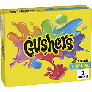 3-Count Gushers Tropical Fruit Flavored Snacks $  0.47 w/ S&S + Free Shipping w/ Prime or on $  35+