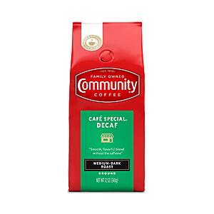 12-Oz Community Ground Coffee (Various) $  3.49 w/ S&S + Free Shipping w/ Prime or on $  35+