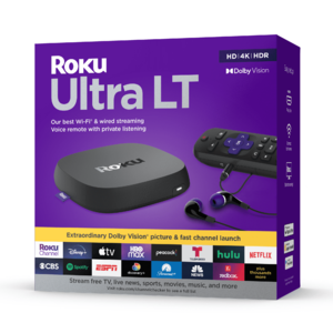 Roku Ultra LT 4K/HDR/Dolby Vision Streaming Device $34