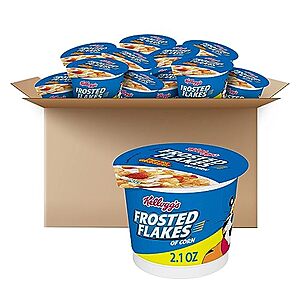 12-Pack 2.1-Oz Kellogg's Frosted Flakes Breakfast Cereal Cups $  8.19 ($  0.68 ea) w/ S&S + Free Shipping w/ Prime or on $  35+