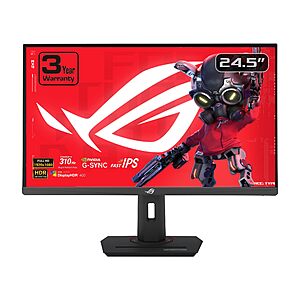 24.5" ASUS ROG Strix Full-HD 310Hz 1ms IPS USB-C HDR400 Gaming Monitor (XG259CMS) $  229 + Free