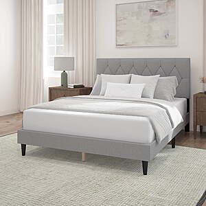 Mainstays Hillside Diamond Tufted Upholstered Platform Bed (Queen) $71.26 + Free Shipping