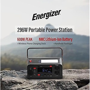 Energizer 293W 120V/300W Portable Power Station w/ Flashlight $69.99 + Free Shipping w/ Prime