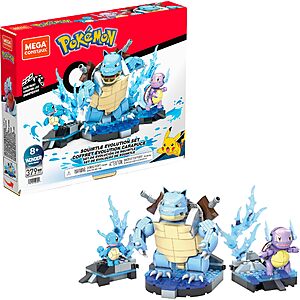 379-Piece MEGA Pokemon Evolution Building Set (Squirtle, Wartortle, Blastoise) .95