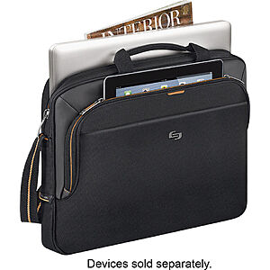 15.6" Solo New York Urban Laptop Briefcase (Black/Orange) $14 + Free Shipping $14.99
