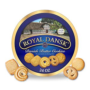 24-Oz Royal Dansk Danish Butter Cookies $5.98 w/ S&S + Free Shipping w/ Prime or on $35+