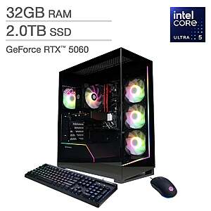 Costco Members: CyberPowerPC Desktop: Ultra 5 225F, RTX 5060, 32GB RAM, 2TB SSD $899.99 + $14.99 Shipping