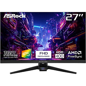 27" ASRock Phantom Gaming FHD 180Hz IPS HDR400 Gaming Computer Monitor (PG27FFT1A) $98.77 + Free Shipping