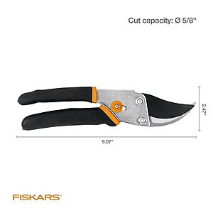 9" Fiskars Bypass Pruning Shears (up to 5/8" Cut Capacity) $9.90 