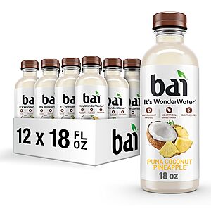 12-Pk 18-Oz Bai Antioxidant Infused Puna Coconut Pineapple Water $11.40 w/ S&S