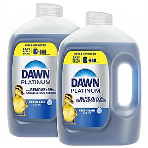 2-Pk 51.5-Oz Dawn Platinum Refill Jug Dish Liquid Soap (Fresh Rain Scent) $12.70 w/ S&S