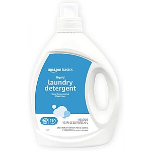 82.5-Oz Amazon Basics Concentrated Liquid Laundry Detergent (Various Scents, 110-Loads) $5.65 w/ S&S + Free Shipping w/ Prime or on $35+