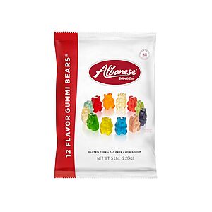 5-lb Albanese World's Best Gummi Bears Candy (12 Flavors) $13.25 w/ S&S