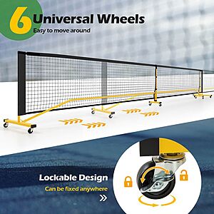 22-Ft Costway Portable Pickleball Net $67.99 + Free Shipping