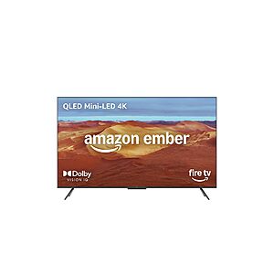 Prime Members: Amazon Ember QLED Mini-LED Series with Fire Smart TV + 10% Cashback w/ Prime Visa: 55" $500, 65" $900, 75" 1100, 85" $1700 + Free Shipping