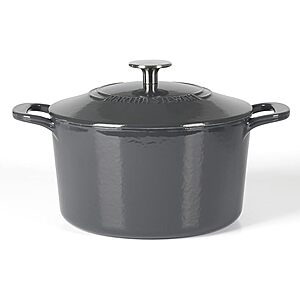 Prime Members: Martha Stewart Gatwick 4-Quart Enamel Cast Iron Dutch Oven (Grey) $29.56 + Free Shipping