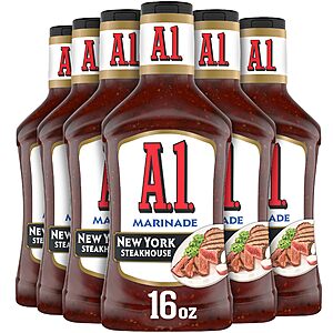 6-Pack 16-Ounce A.1. New York Steakhouse Marinade $12.13 w/ S&S + Free Shipping w/ Prime or on $35+