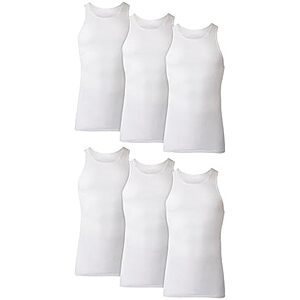 6-Pack Hanes Men's Cotton Tank Undershirt (White) $9.99 + Free Shipping w/ Prime or on $35+