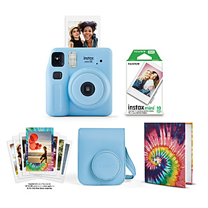 Fujifilm Instax Mini SE Instant Camera w/10 Pack Film & Case Bundle (Lavender, Blue, Pink) $59 + Free Shipping