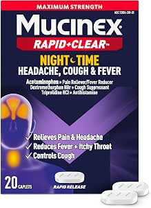 20-Count Mucinex Rapid+Clear Nighttime Cold & Flu Medicine Medicine $5.69 w/ S&S + Free Shipping w/ Prime or on $35+