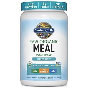 2.4-LB Garden of Life Organic Meal Replacement Protein Shake Powder (Lightly Sweet) $19.78 w/ S&S + Free Shipping w/ Prime or on $35+
