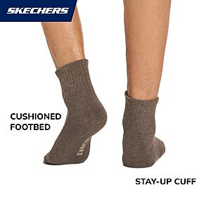 Skechers Men's 10-Pack Half Terry Quarter Crew Socks (Irish Cream/Chocolate Torte) $11.57 + Free Shipping w/ Prime or on $35+