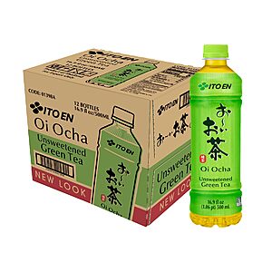 12-Pack 16.9-Ounce ITO EN Oi Ocha Unsweetened Green Tea $13.28 w/ S&S + Free Shipping w/ Prime or on $35+