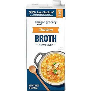 32-Ounce Amazon Grocery Reduced Sodium Chicken Broth $0.95 w/ S&S + Free Shipping w/ Prime or on $35+
