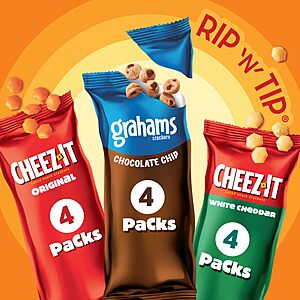 12-Pack 0.92-Oz Cheez-It Gripz Mini Baked Snack Crackers (Variety Pack) $3.99 + Free Shipping w/ Prime or on $35+