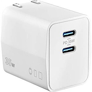 Insignia Up to 35W Dual USB-C Wall Charger w/ Foldable Plug $8.50 + Free S&H