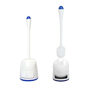 2-Pack CELOX Toilet Bowl Brush & Holder Set (Black or White)