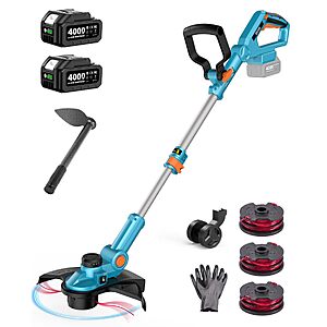 SEESII 13" 21V Brushless Cordless String Trimmer & Edger w/ 2x 4.0Ah Batteries $71.49 + Free Shipping