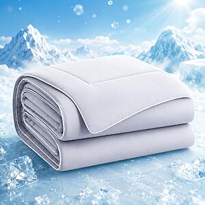 90" x 90" Seyfote Queen Cooling Comforter (Gray) $22.99 + Free Shipping w/ Prime or on $35+