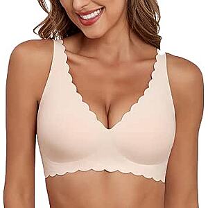 Xcutting Petal Wavy Seamless Wireless Plunge Bralette (Various Colors) $9.34 + Free Shipping w/ Prime or on $35+