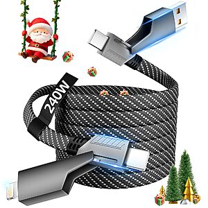 MPATIBY 4-in-1 240W USB-C Fast Charging Cable w/ E-Mark Chip $7.64 + Free Shipping w/ Prime or on $35+