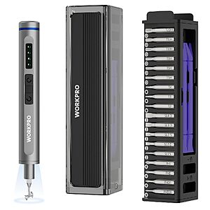 36-Pc WORKPRO Mini Electric Screwdriver Set $20 + Free S&H