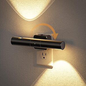 JandCase 0-100LM Dimmable LED Plug-in Night Light w/ 180° Rotatable Plug & Auto Sensor (3000K) $4.99 + Free Shipping w/ Prime or on $35+