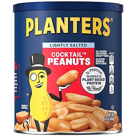 16-Oz Planters Lightly Salted Dry Roasted Peanuts $2.37 w/ S&S + Free Shipping w/ Prime or on $35+ orders