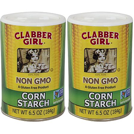 2-Pack 6.5-Oz Clabber Girl Non-GMO Corn Starch $2.91 w/ S&S + Free Shipping w/ Prime or on $35+