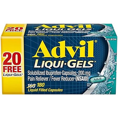 180-Count Advil Liqui-Gels Pain Reliever & Fever Reducer Capsules $6.46 w/ S&S + Free Shipping w/ Prime or on $35+