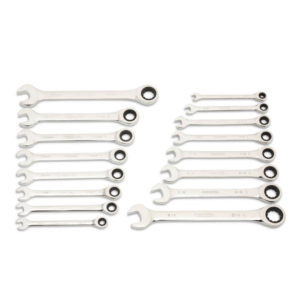 Home Depot YMMV B&M Only - Husky SAE and Metric Ratcheting Wrench Set (16-Piece) Clearance $34