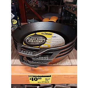 Home Depot - In-store Clearance - YMMV - Lodge 10.25 in. Cast Iron Skillet in Black with Pour Spout $  10.03