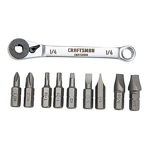 Select Stores: 10-Piece CRAFTSMAN 3-in Ratcheting Multi-Bit Screwdriver Set .90 In-Store Purchase Only
