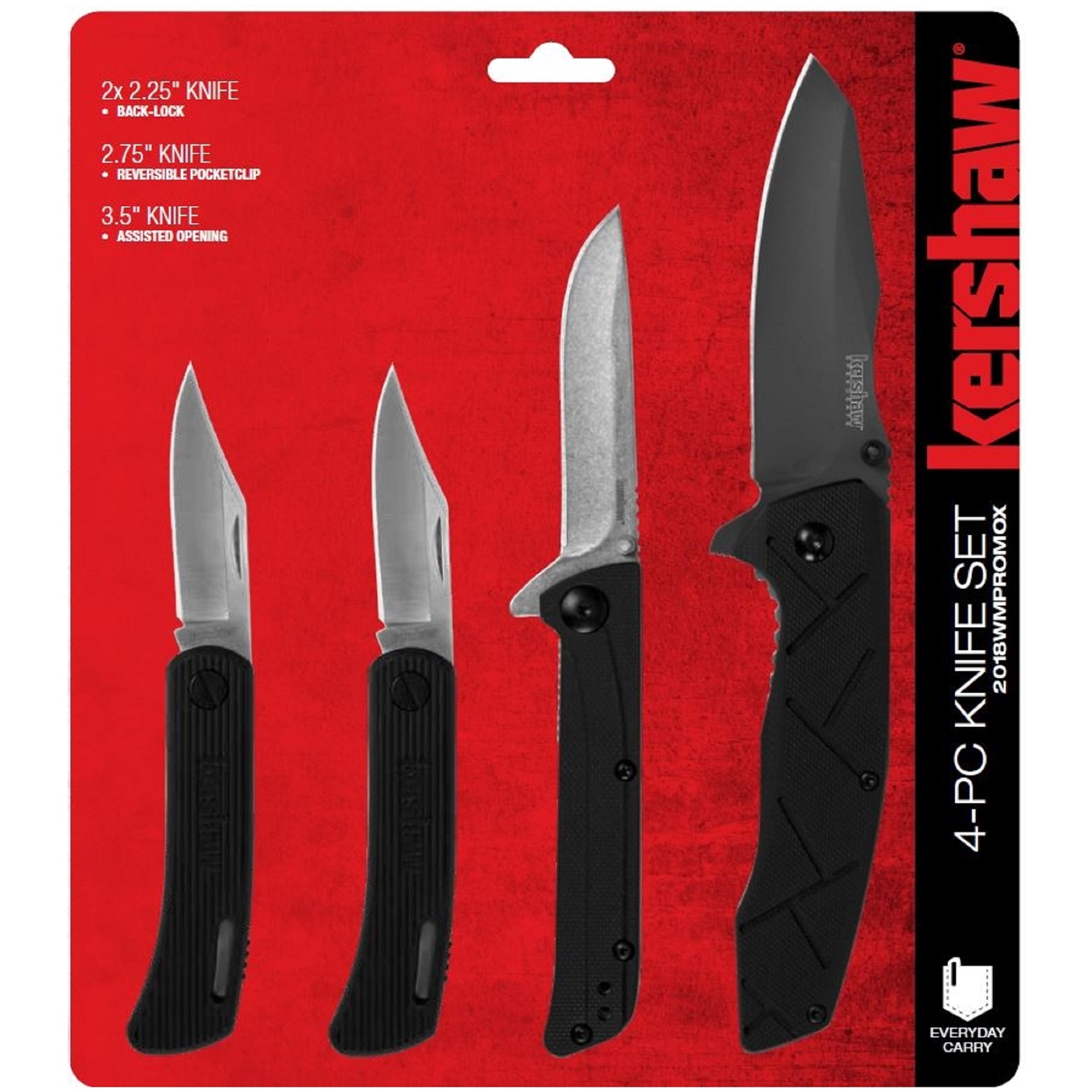 Kershaw 4 Pc Knife Set Set Includes 3 5 2 75 And Two 2 25