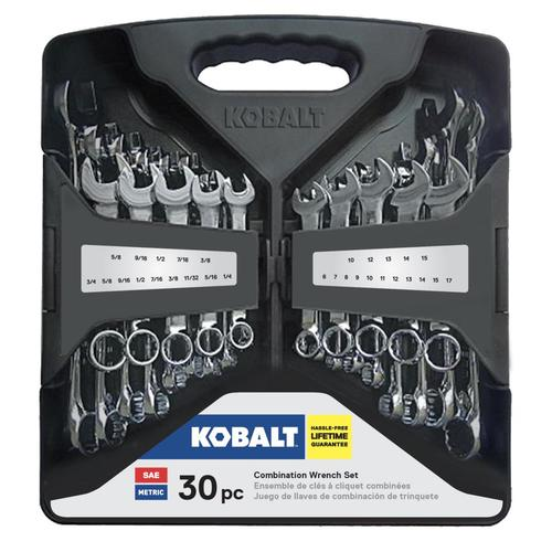 Lowes, Kobalt 30-Piece 12-Point Metric and Standard (SAE) Standard Combination Wrench Set B&M YMMV $12.49